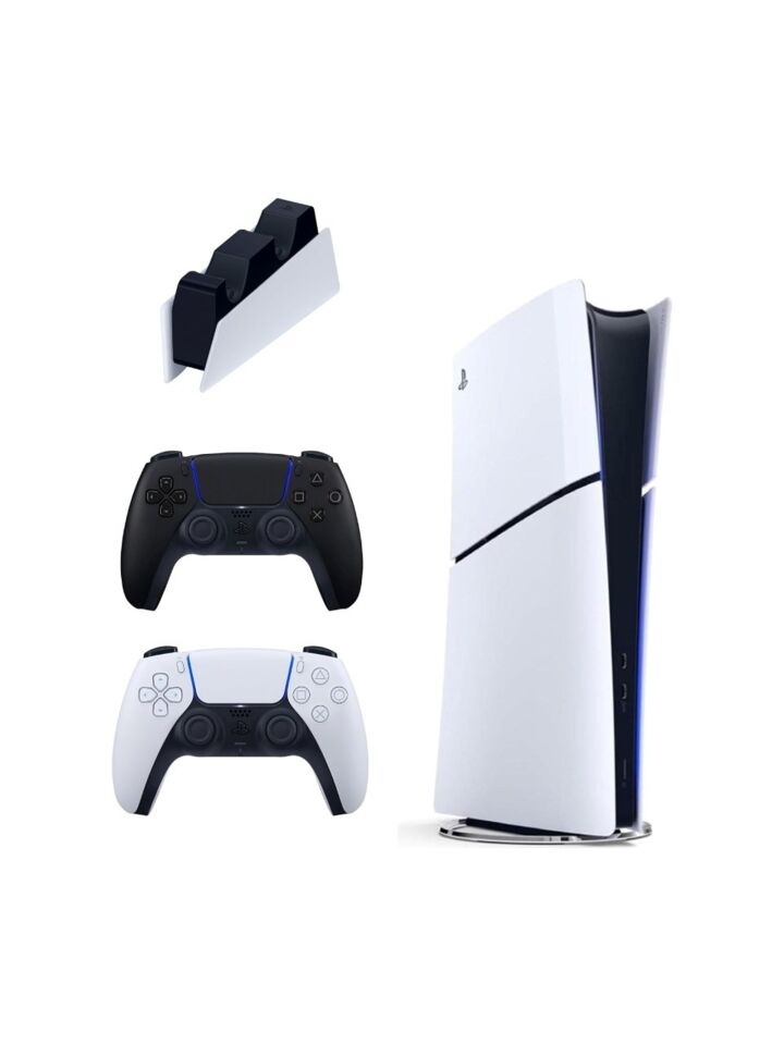Sony Playstation 5 Slim Digital 825 GB + Şarj Istasyonu + 2. Siyah Dualsense (İthalatçı Garantili)