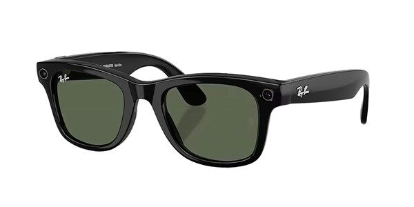 RAY-BAN META WAYFARER PARLAK SİYAH YEŞİL CAM (2. NESİL) RW 4012
