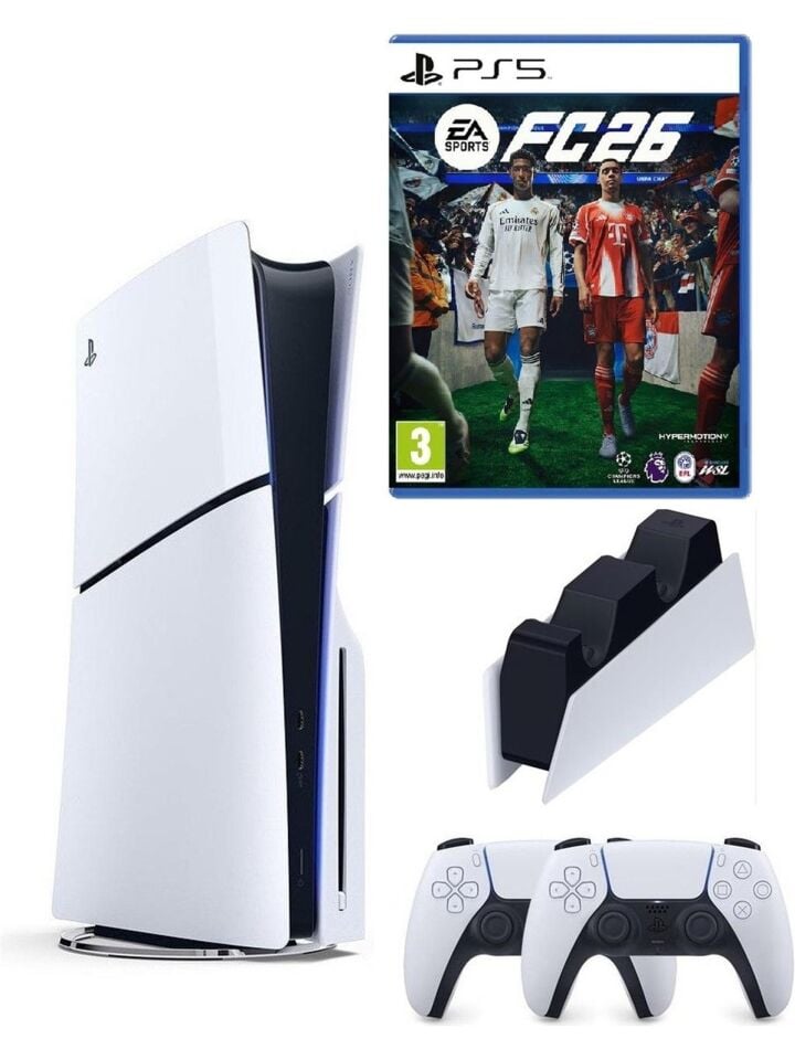 SONY PLAYSTATİON 5 PS5 SLIM CD Lİ + 2.KOL + FC 26 OYUNU + SONY ŞARJ İSTASYONU (İthalatçı Garantili)