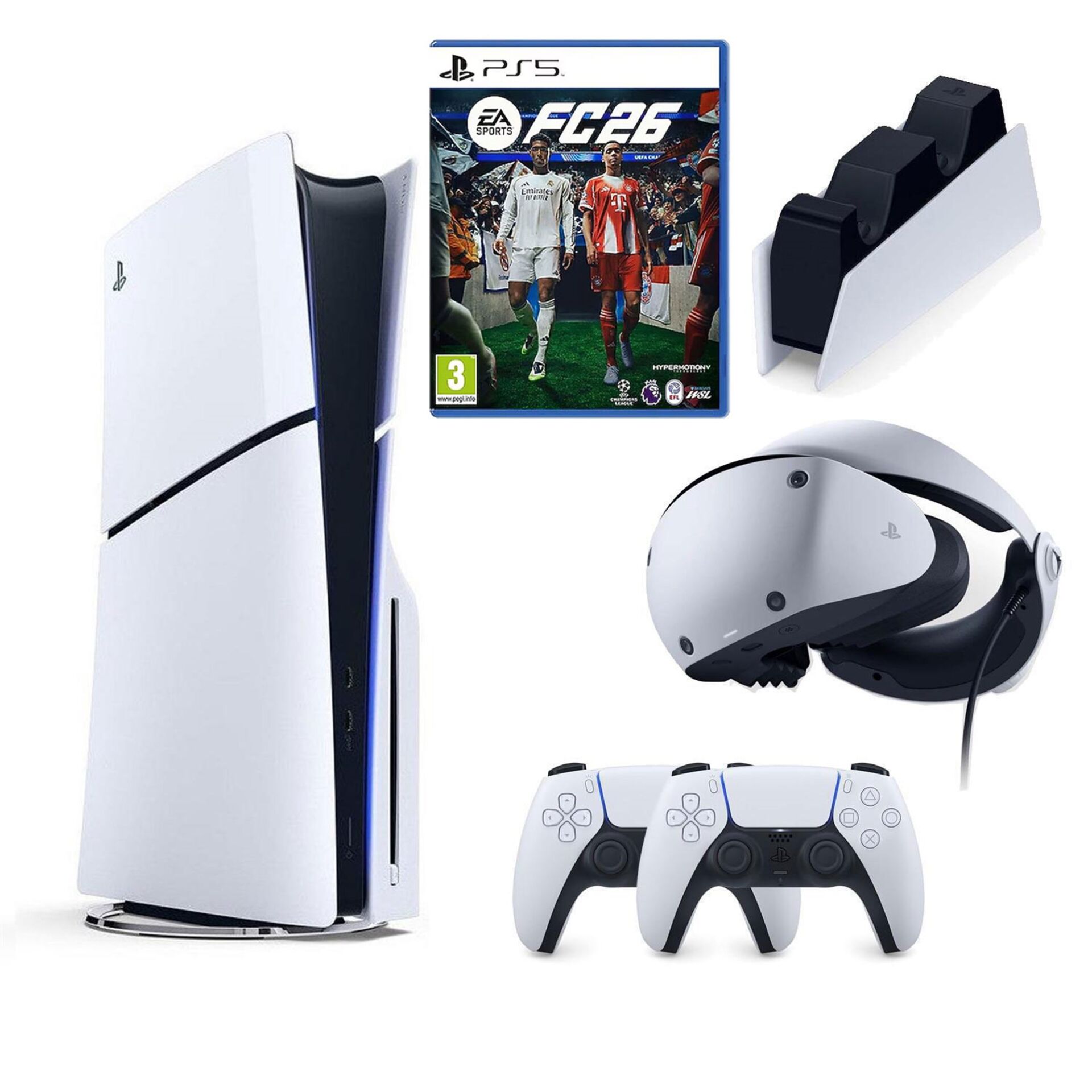SONY PLAYSTATİON 5 PS5 SLIM CD Lİ + 2.KOL + FC 26 OYUNU + SONY ŞARJ İSTASYONU + PS5 VR 2 (İthalatçı Garantili)