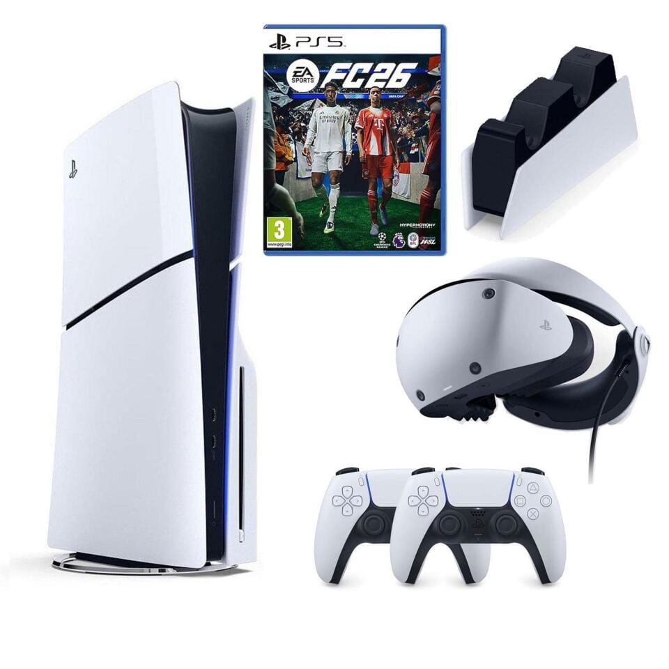 SONY PLAYSTATİON 5 PS5 SLIM CD Lİ + 2.KOL + FC 26 OYUNU + SONY ŞARJ İSTASYONU + PS5 VR 2 (İthalatçı Garantili)