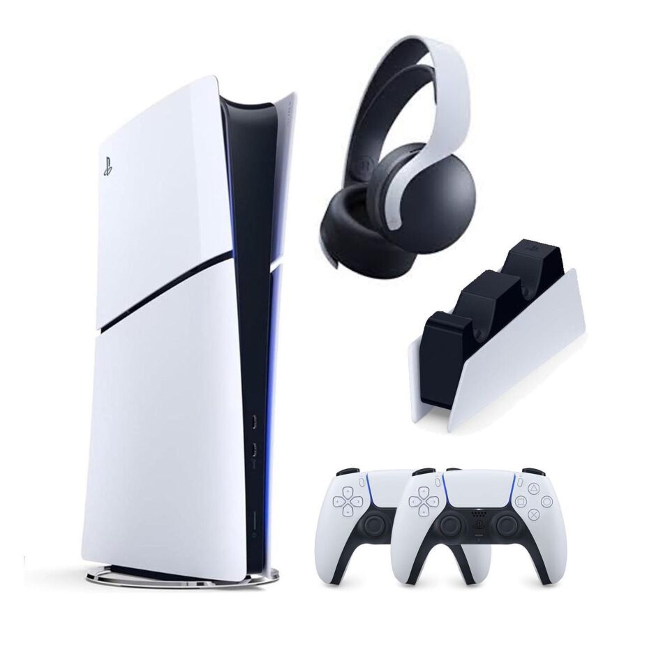 PLAYSTATİON 5 PS5 SLIM DİGİTAL EDİTİON + 2.KOL + SONY ŞARJ İSTASYONU + PS5 KULAKLIK (İthalatçı Garantili)