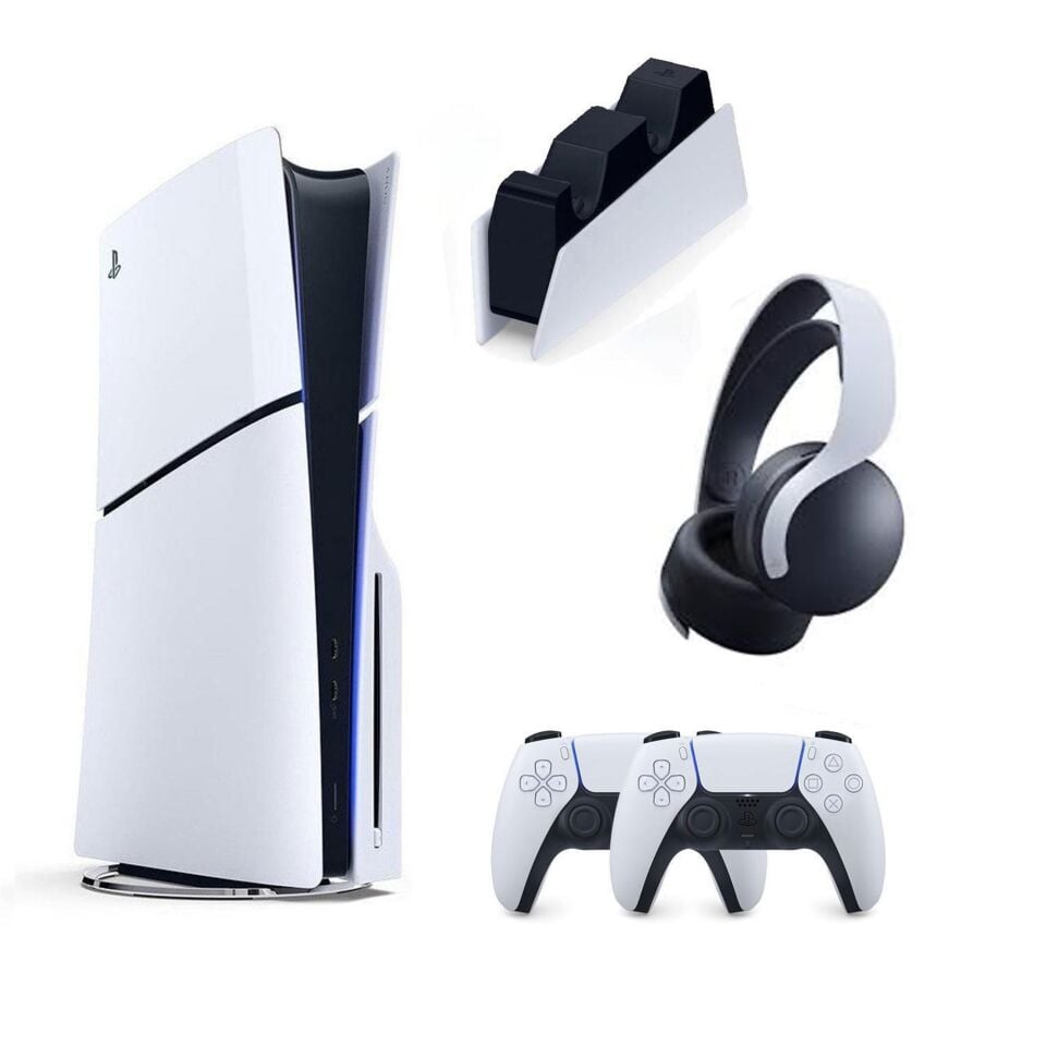 SONY PLAYSTATİON 5 PS5 SLIM CD Lİ + 2.KOL + SONY ŞARJ İSTASYONU + PS5 KULAKLIK (İthalatçı Garantili)