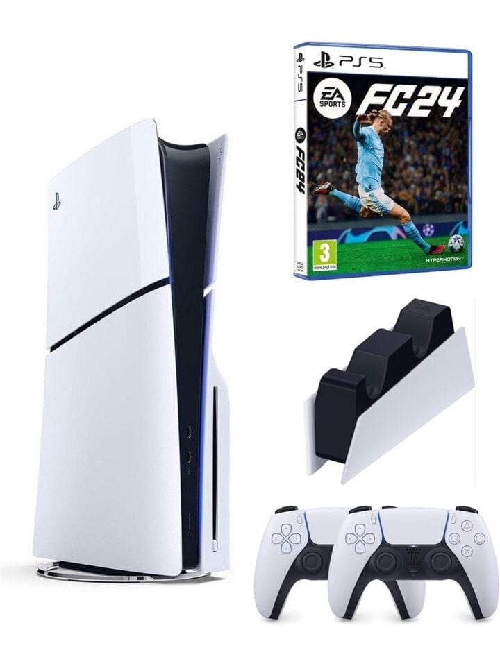 Sony Playstation 5 Slim 1 TB Oyun Konsolu + 2 Dualsense Kontrolcü + FIFA FC 24 (İthalatçı Garantili)