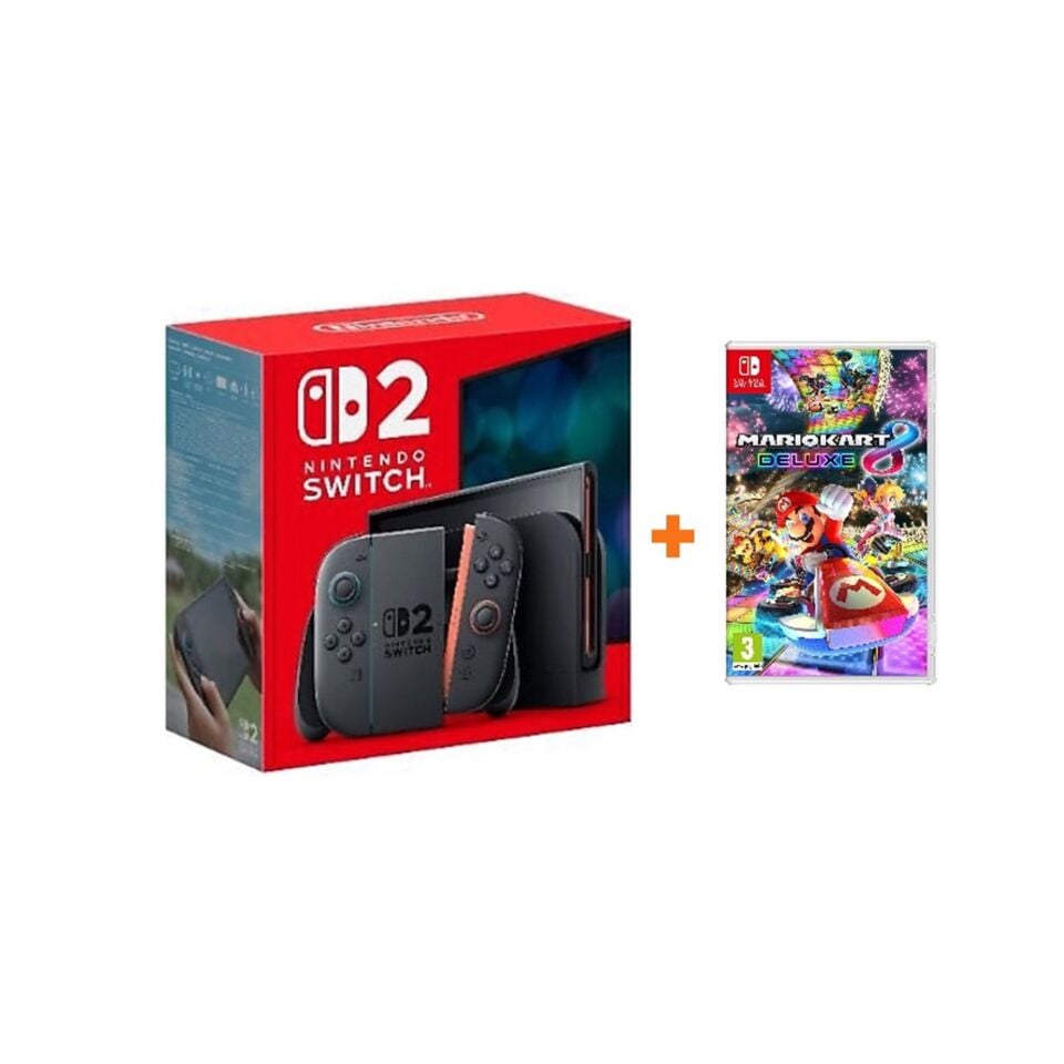 Nintendo Switch 2 Oyun Konsolu + Nintendo Switch Mario Kart 8 Deluxe Oyunu (İthalatçı Garantili)