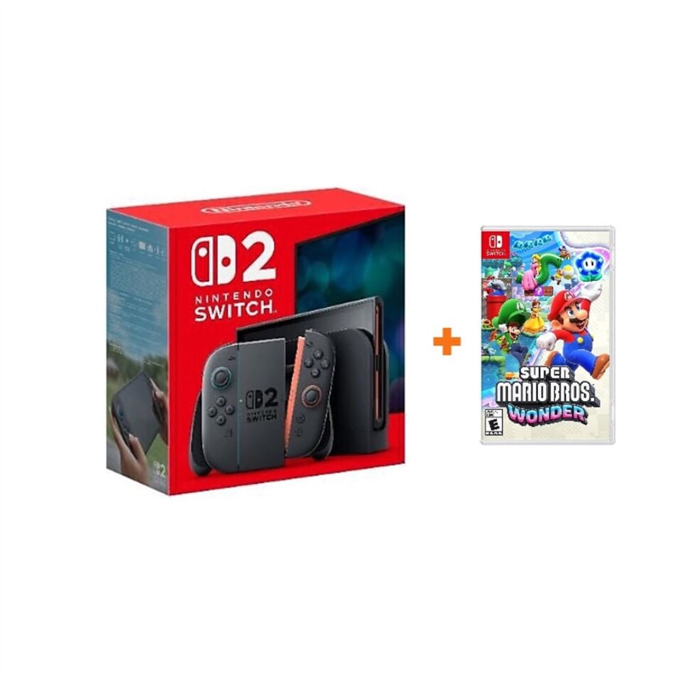 Nintendo Switch 2 Oyun Konsolu + Süper Mario Bros Wonder Oyun (İthalatçı Garantili)