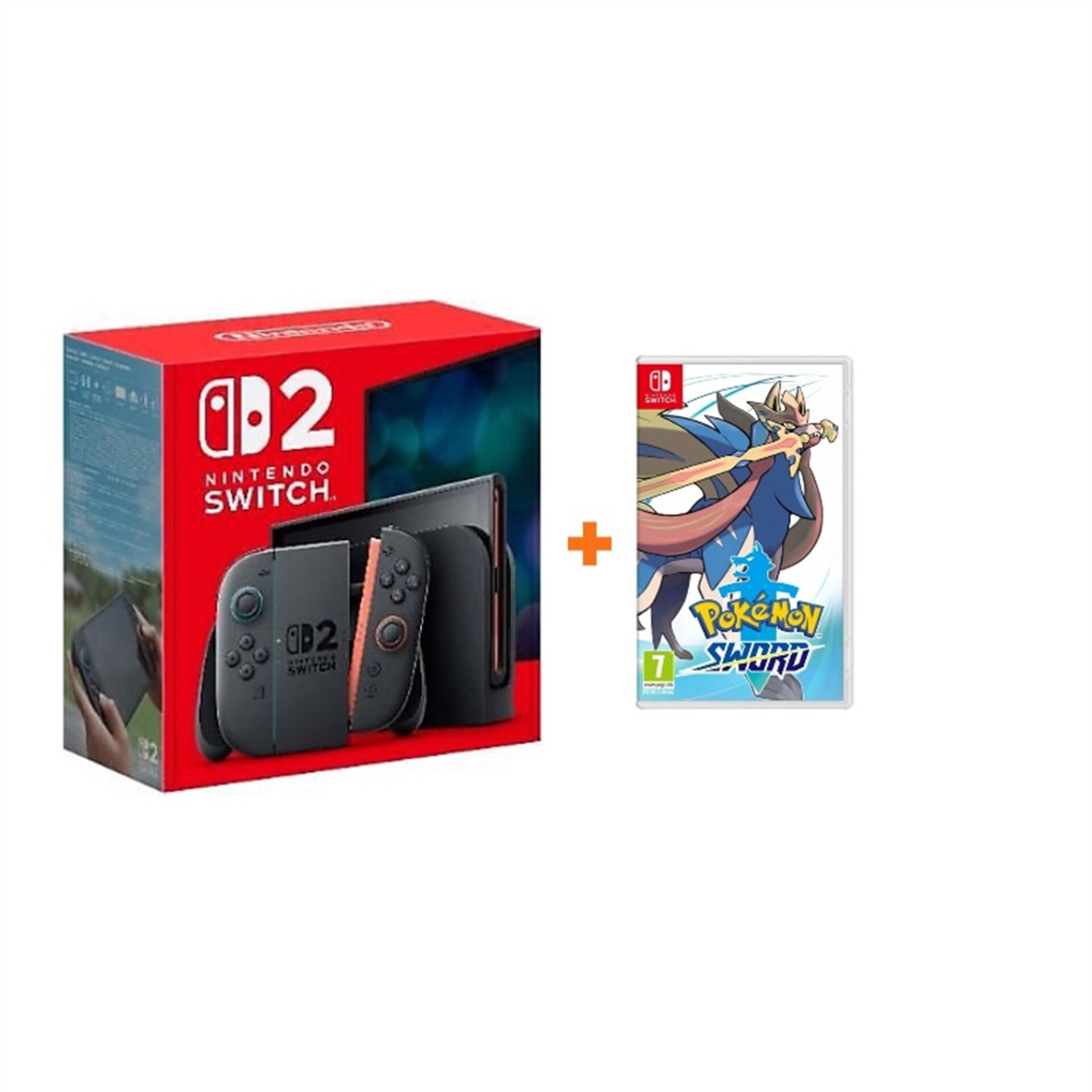 Nintendo Switch 2 Oyun Konsolu + Nintendo Switch Pokemon Sword Oyun (İthalatçı Garantili)