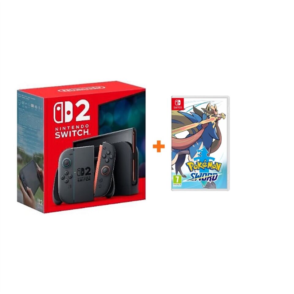 Nintendo Switch 2 Oyun Konsolu + Nintendo Switch Pokemon Sword Oyun (İthalatçı Garantili)