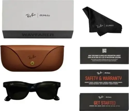 Ray-Ban Meta Wayfarer Akıllı Gözlük Mat Siyah Polarize Grafit